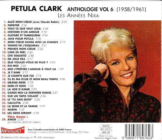 RARE CD Anthology Vol. 6 - PETULA CLARK