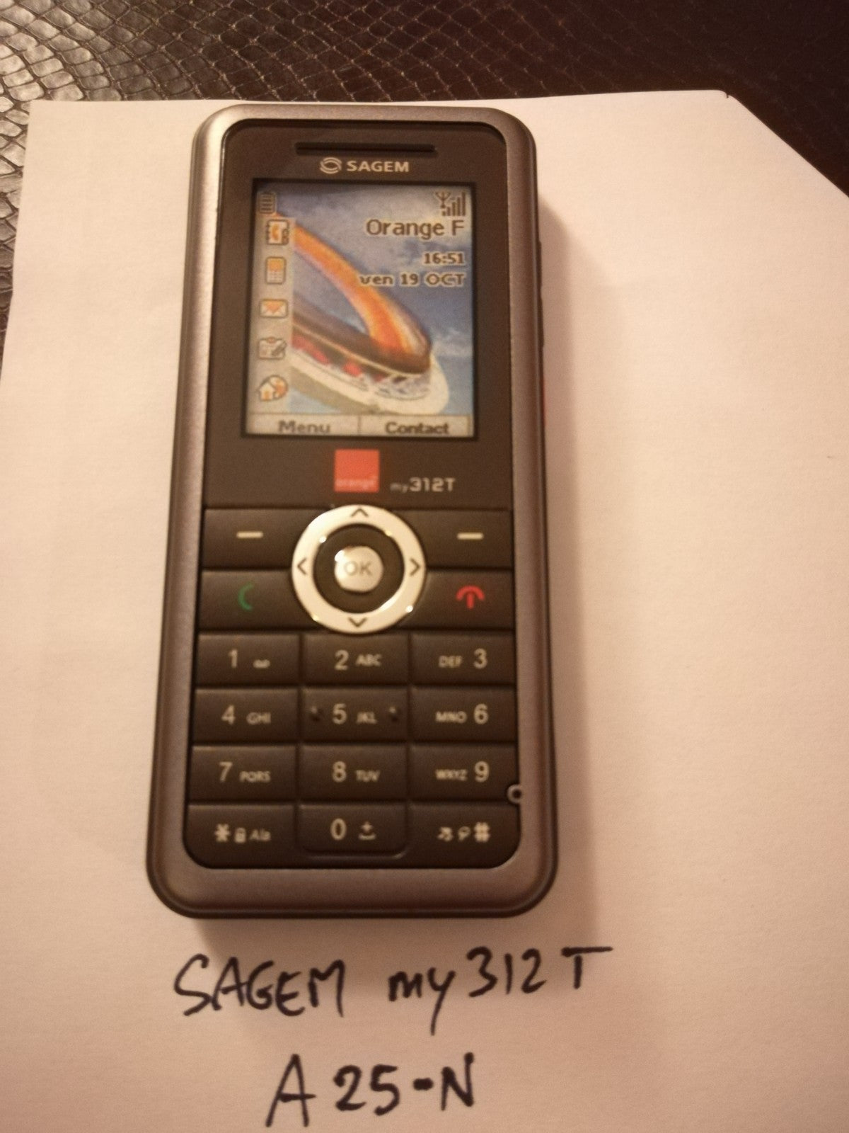 Collectible dummy phone/model number A25-N: SAGEM my312T, new