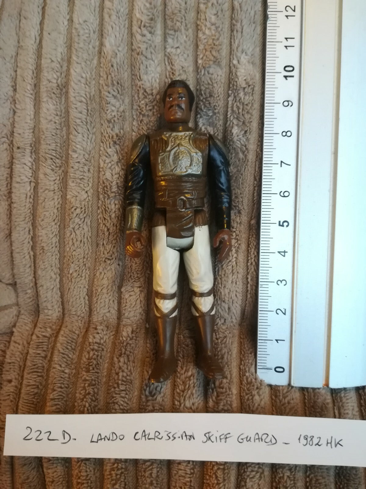 STAR WARS 222D figurine: LANDO CALRISSIAN Skiff guard - 1982 Hong Kong