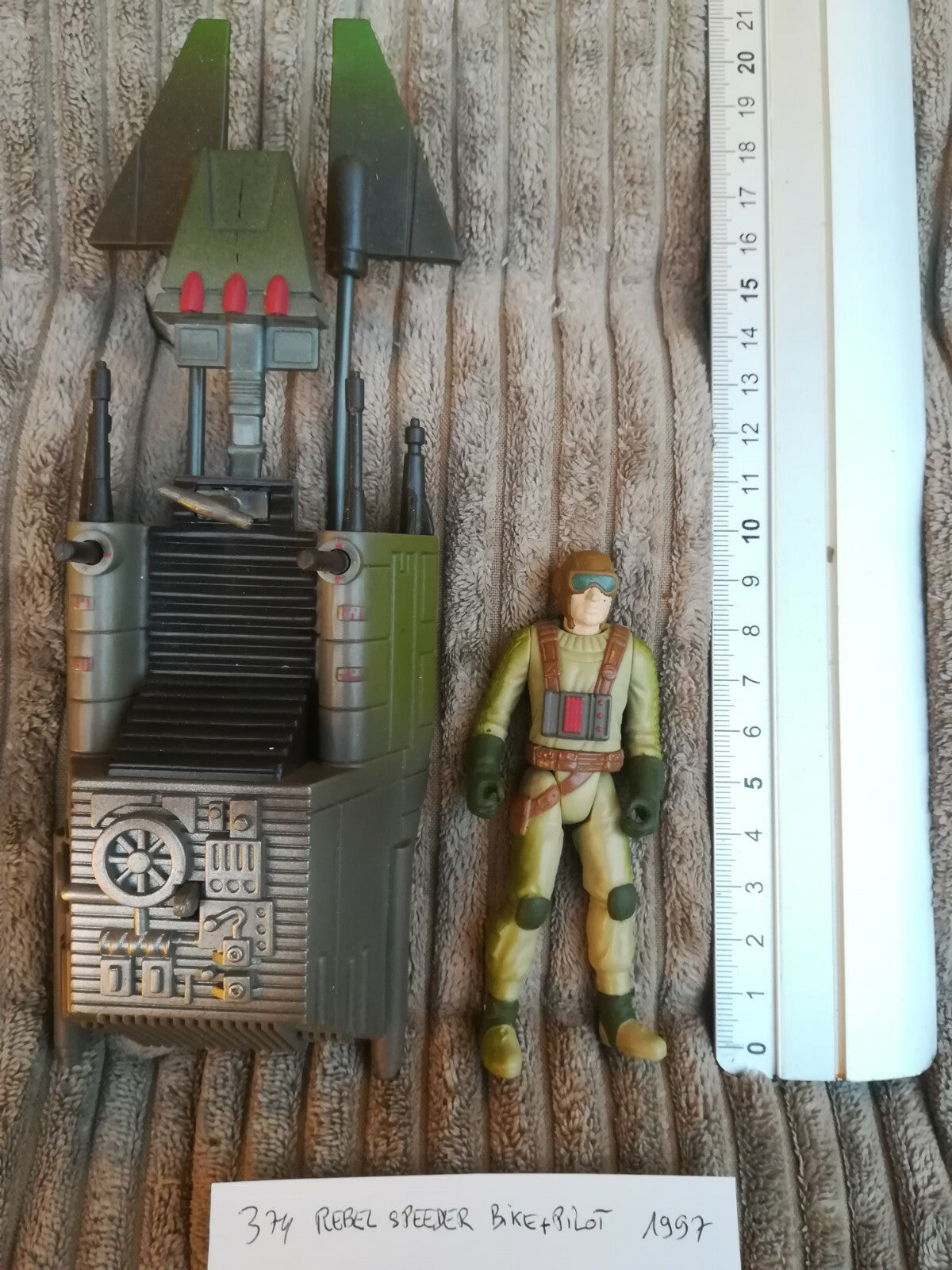 figurine STAR WARS 374: REBEL SPEEDER BIKE + PILOT - 1997