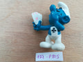 Smurf figurine 177: card player with pink heart, painted - Portugal 80 Schleich