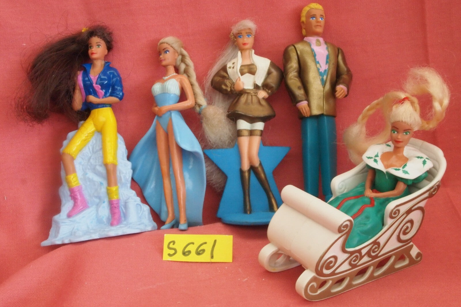 Doll S661: Set of 5 mini Barbie McDonald USA 10cm