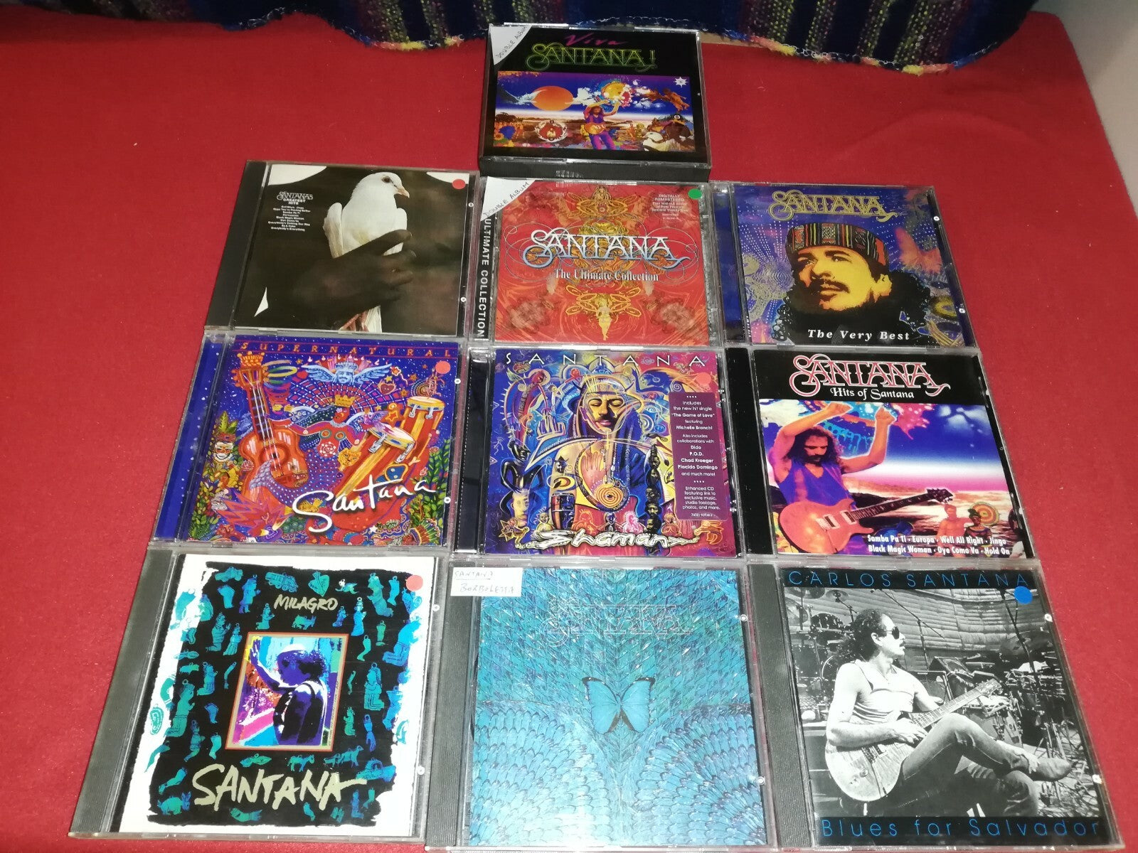 Lot of 10 Santana CDs (including 2 double CDs)