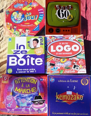 LOT OF 6 Games IN THE BOX/LOGO/WATCH THE STEP/KEMOZAKO/UNBEATABLE/1960s