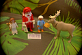 Lot Playmobil A007B : Père Noël + Cerf Vintage