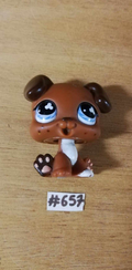 LITTLEST PETSHOP figurine: BOXER DOG #657 (dog)