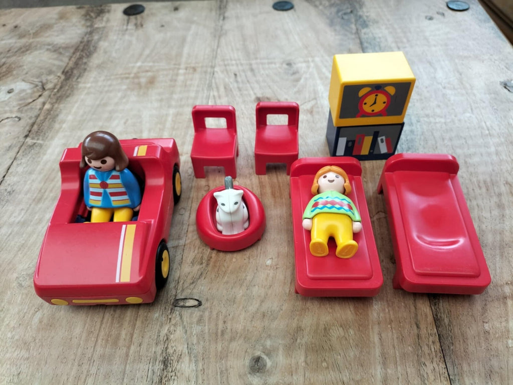Playmobil 123: Furniture + 2 figures + cat + car