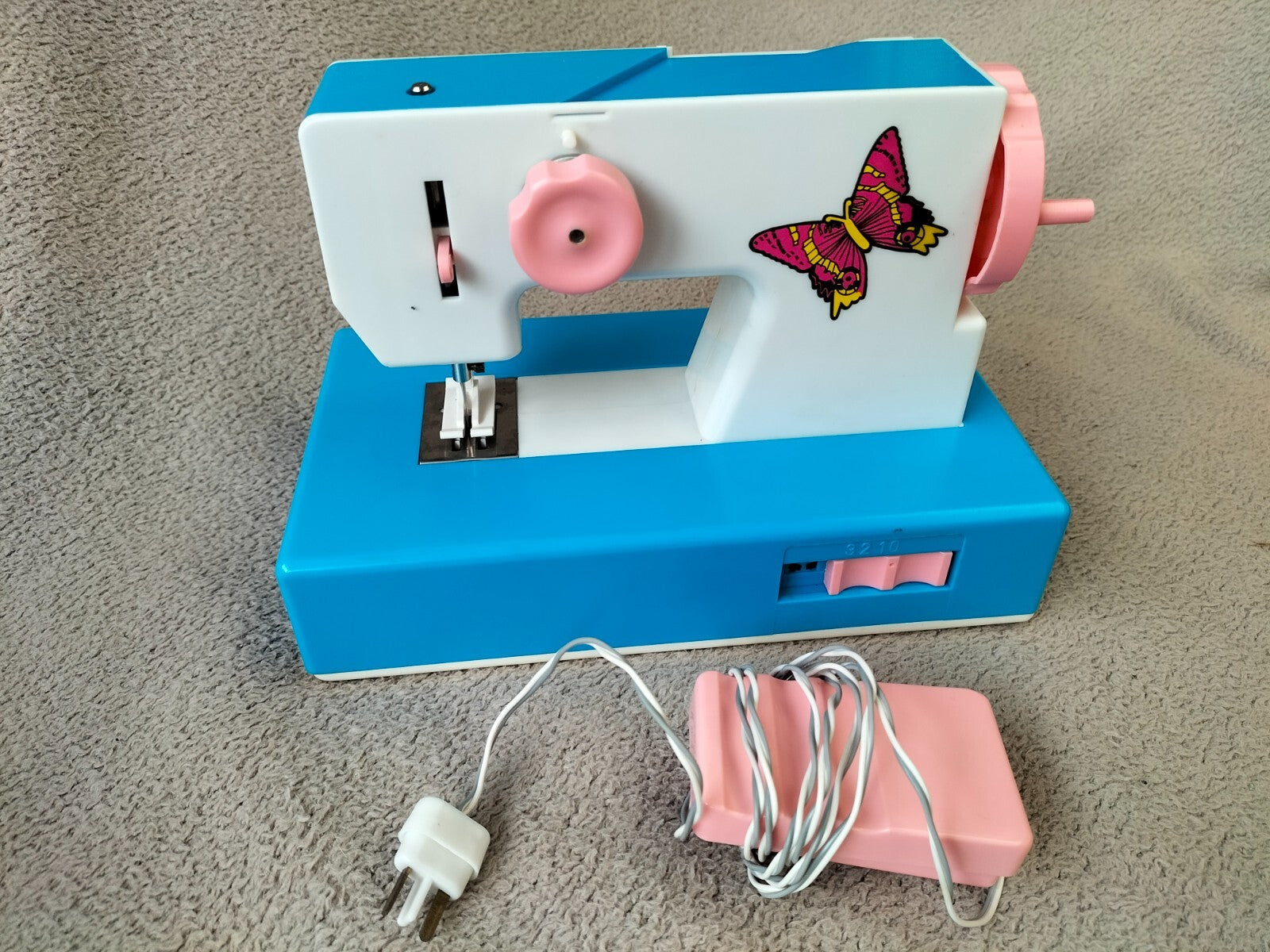 Rare vintage Tina Butterfly sewing machine from Yugoslavia, in box.