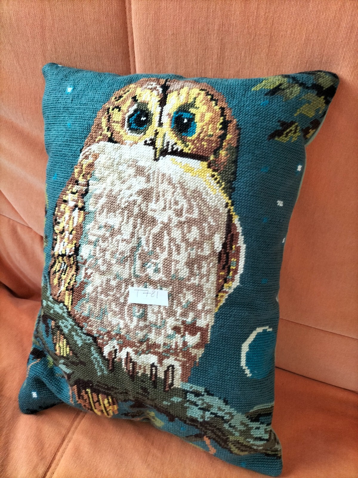 Owl cushion #T780 cross stitch 33x44cm owl pillow