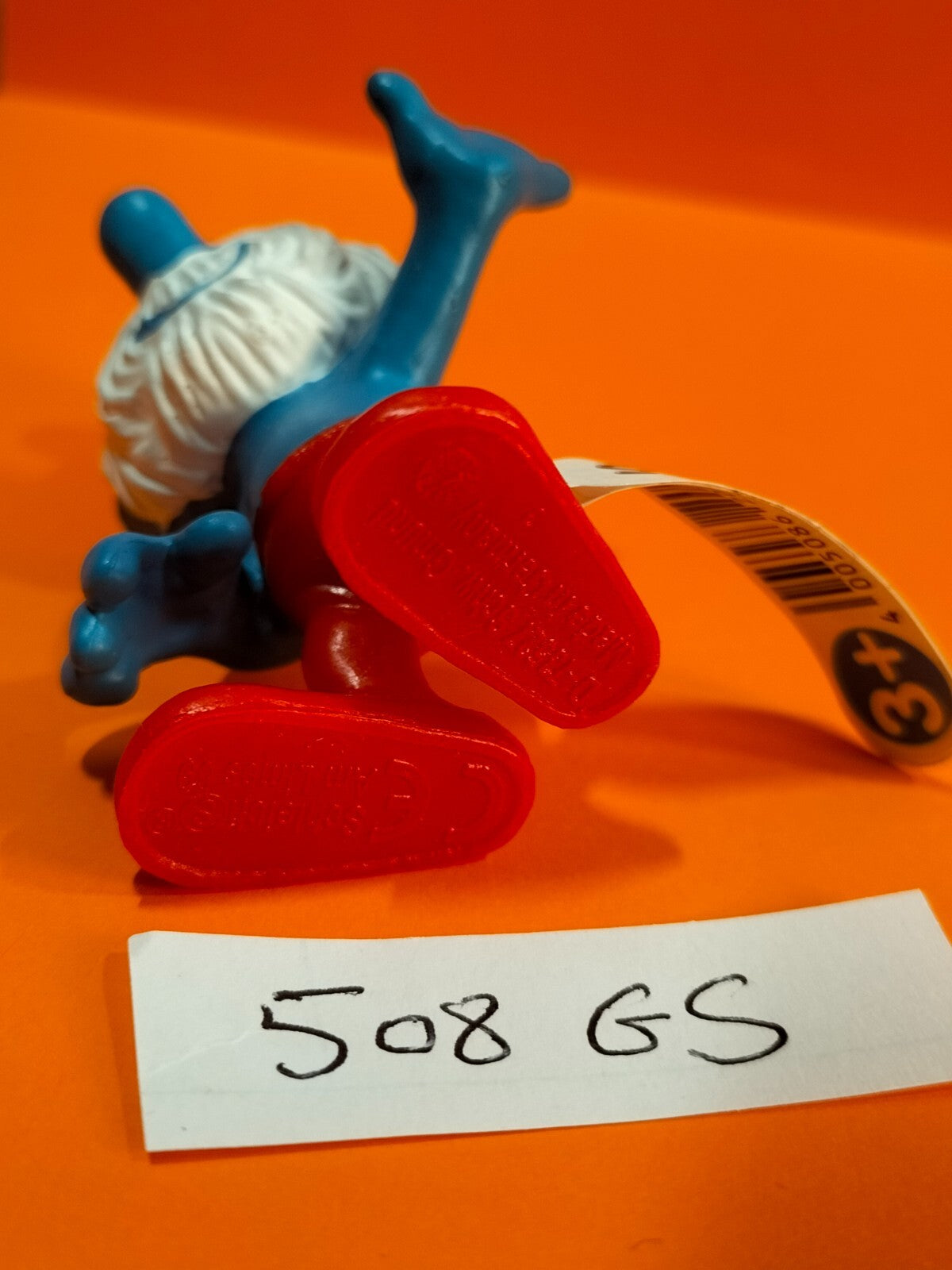 Large Smurf figurine 508 waving GERMANY Schleich smurf NEW 20754