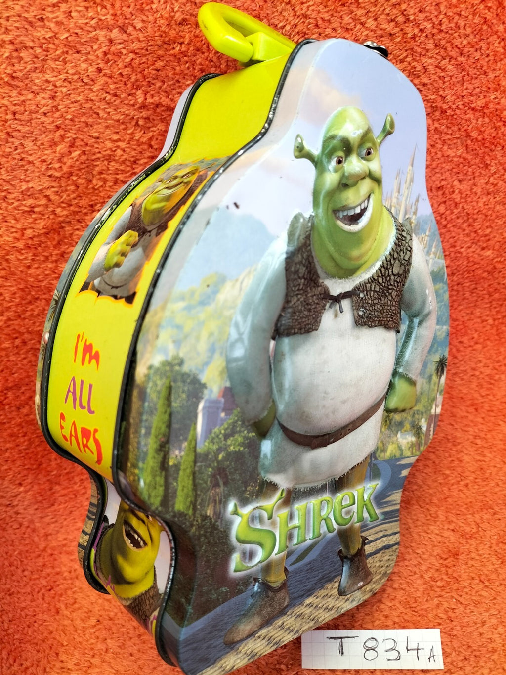 Choose between T834A or T834B figurine: Shrek Dreamworks metal lunchbox (15x20cm)