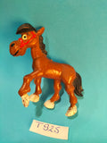 T925 Figurine: Patronimo's Mustang Horse, Lucky Luke's Indian, PVC, Comansi, 6.5cm