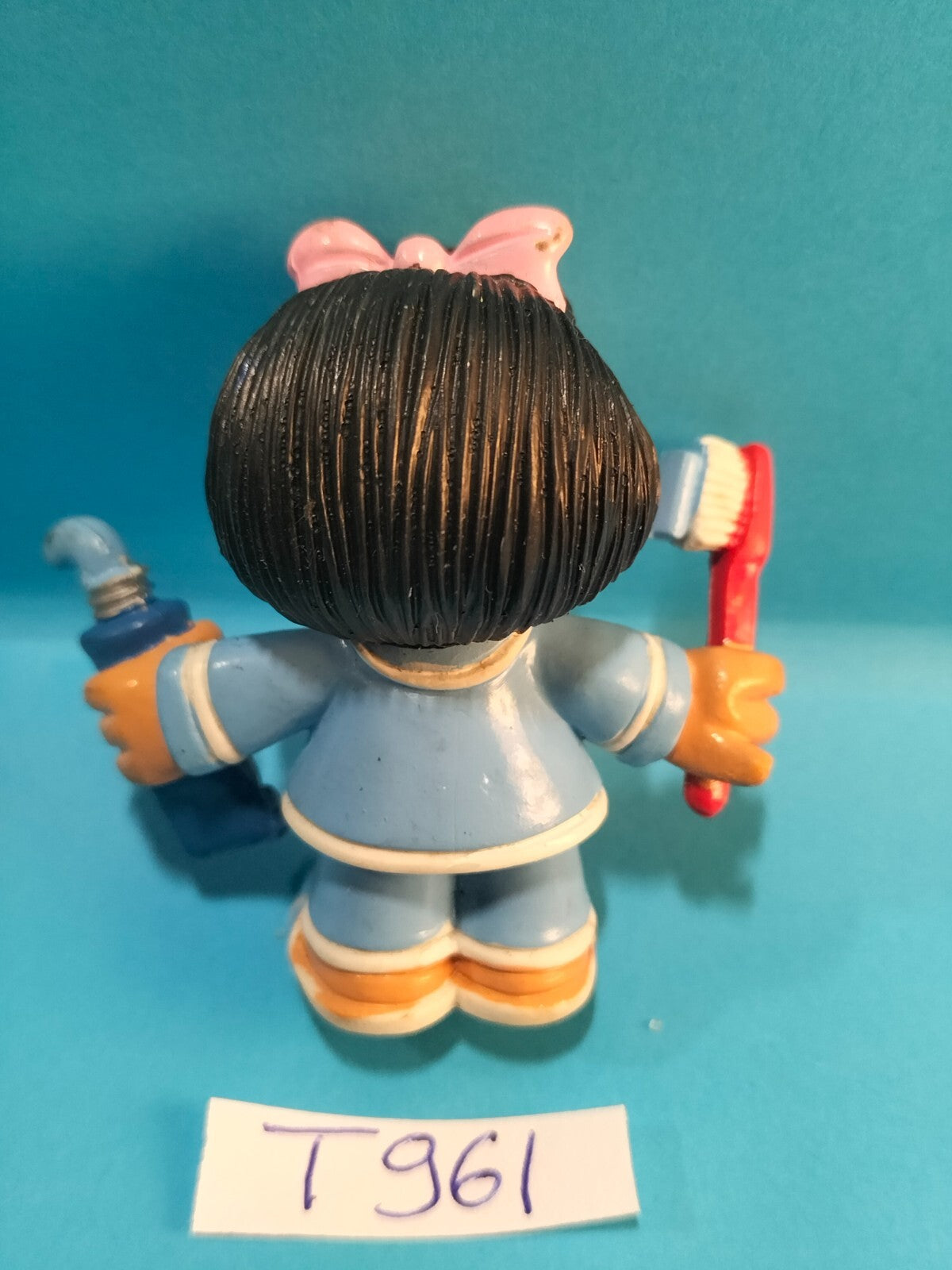Figurine T961: Mafalda 5.5cm Comic Spain Pyjamas/Toothbrush/Toothpaste Rare