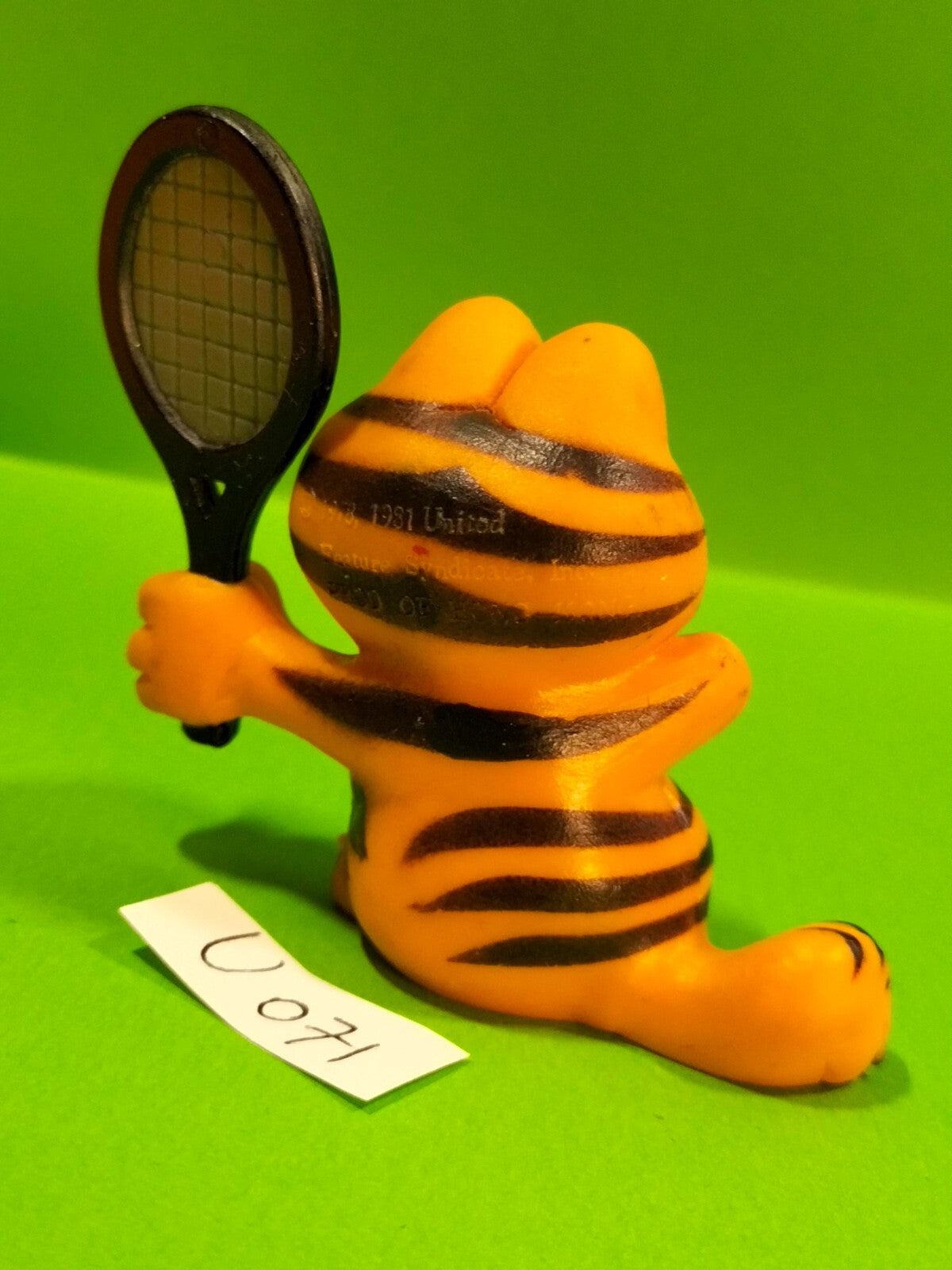 Figurine U071: Cat Garfield Tennis 1981 Hong Kong