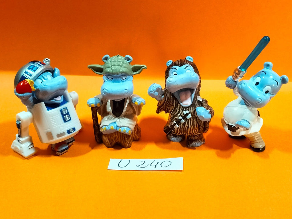 Lot U240: 4 Kinder Germany Happy Hippo Star wars figurines 4cm