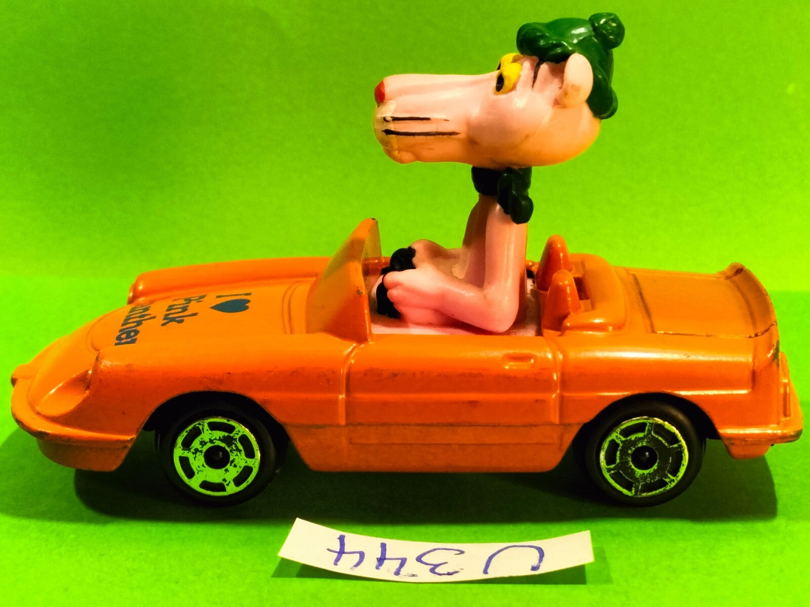 Figurine U344: Pink Panther in a car 9cm Pink Panther ESCI Italy 1984