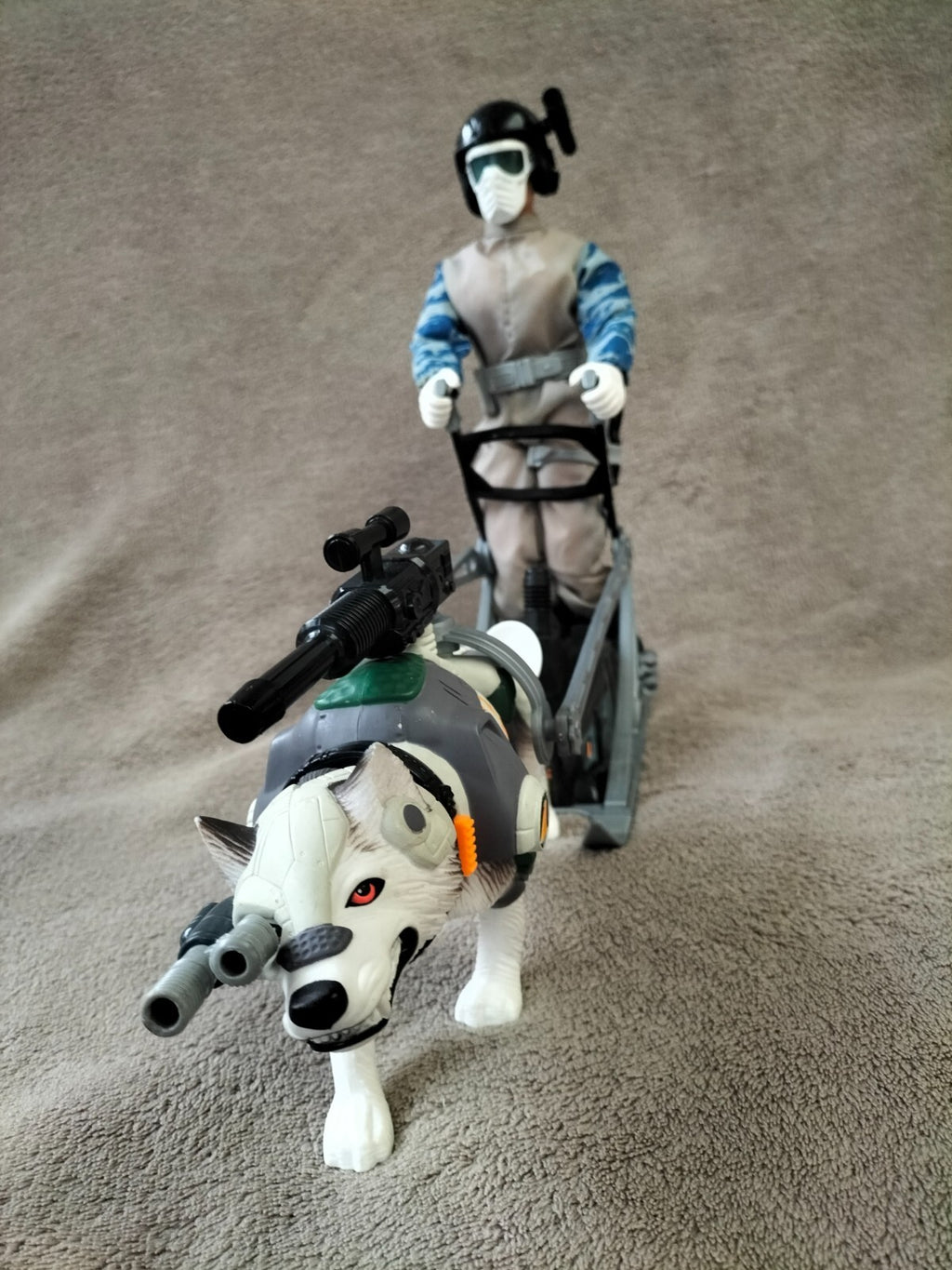 Action-Man AM24*: Trapper Dog + Sled Hasbro 1993 Polar Arctic Explorer
