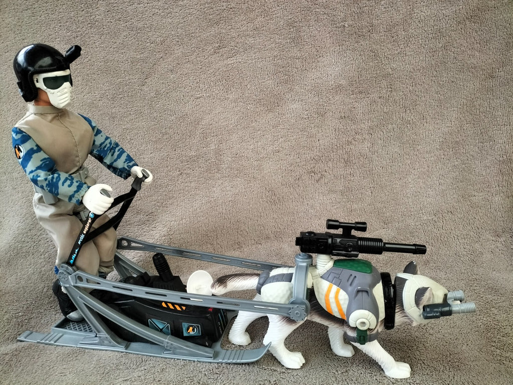 Action-Man AM24*: Trapper Dog + Sled Hasbro 1993 Polar Arctic Explorer