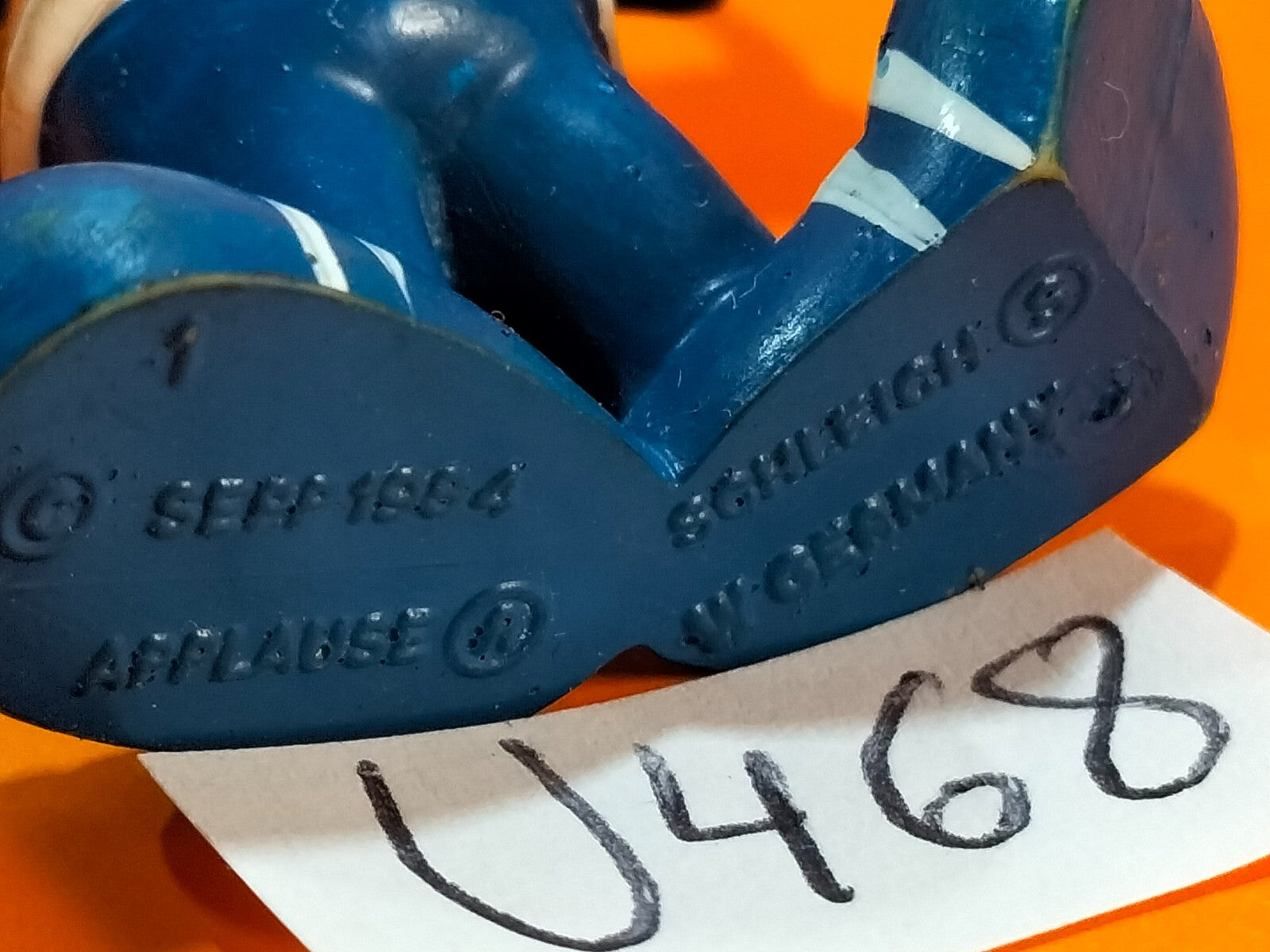 Figurine U468: Snorky Astral walkman 8 cm Schleich W.Germany 1984 Snorkels