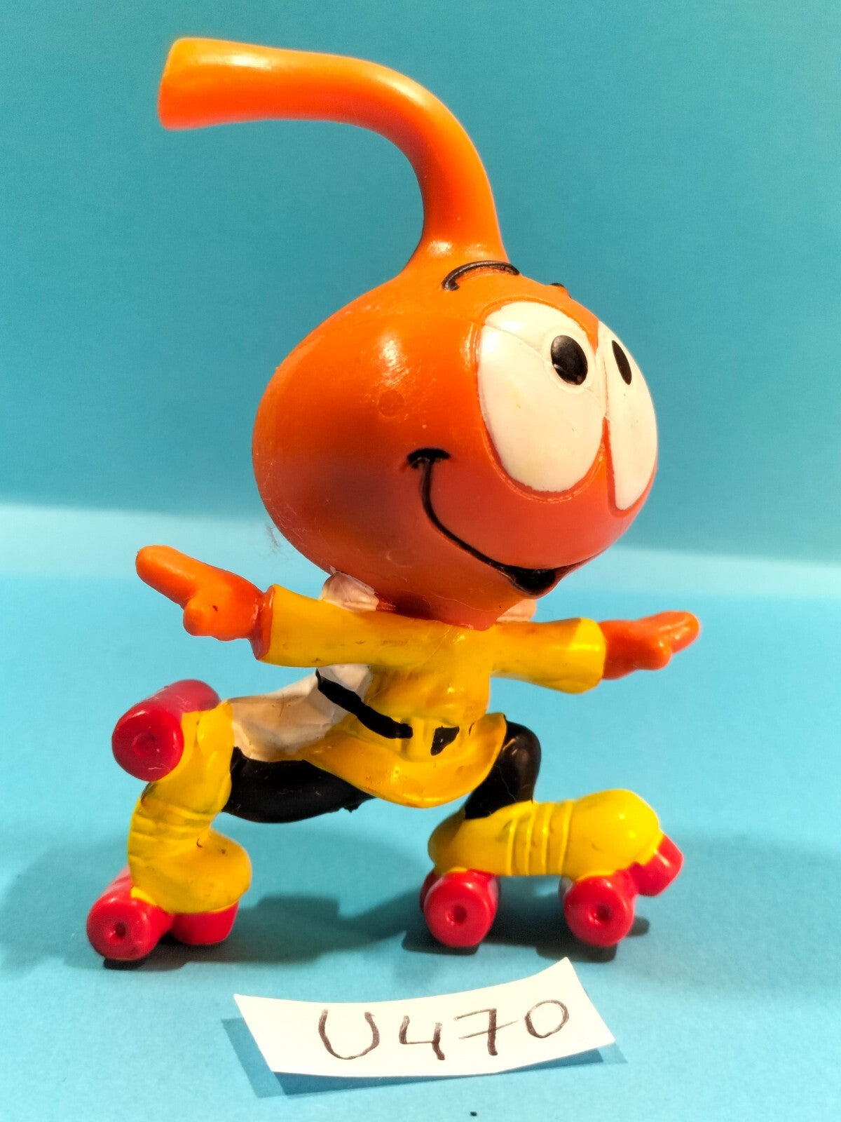 Figurine U470: Snorky Dimmy roller-skate 7cm Schleich Hong-Kong 1983 Snorkels