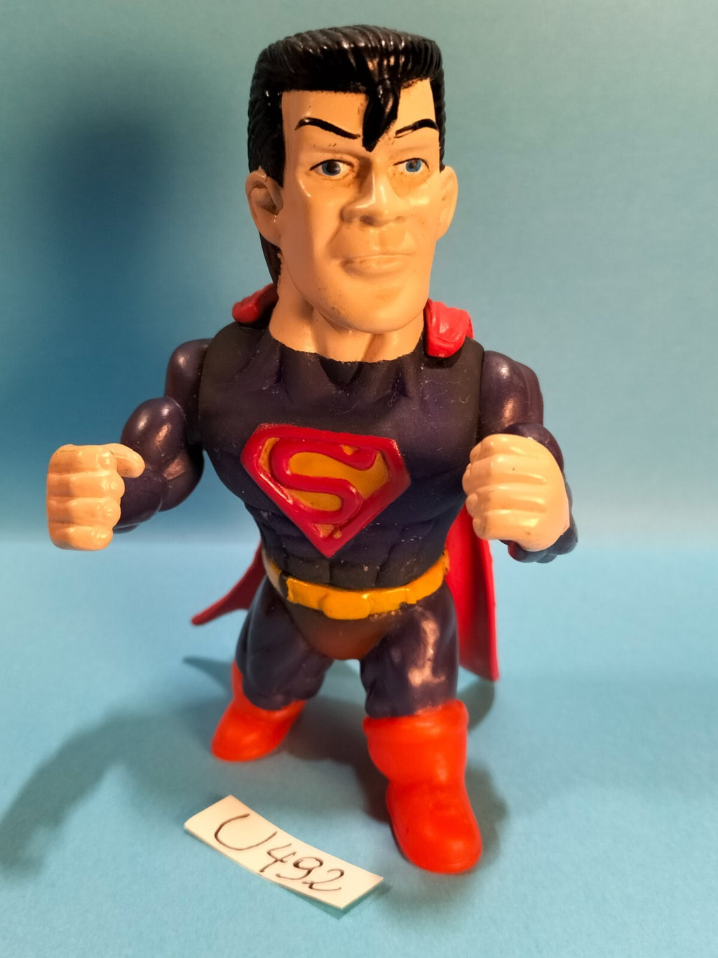 Figurine U492: Squeaky Toy Superhero Superman 10cm Rare DC Comics
