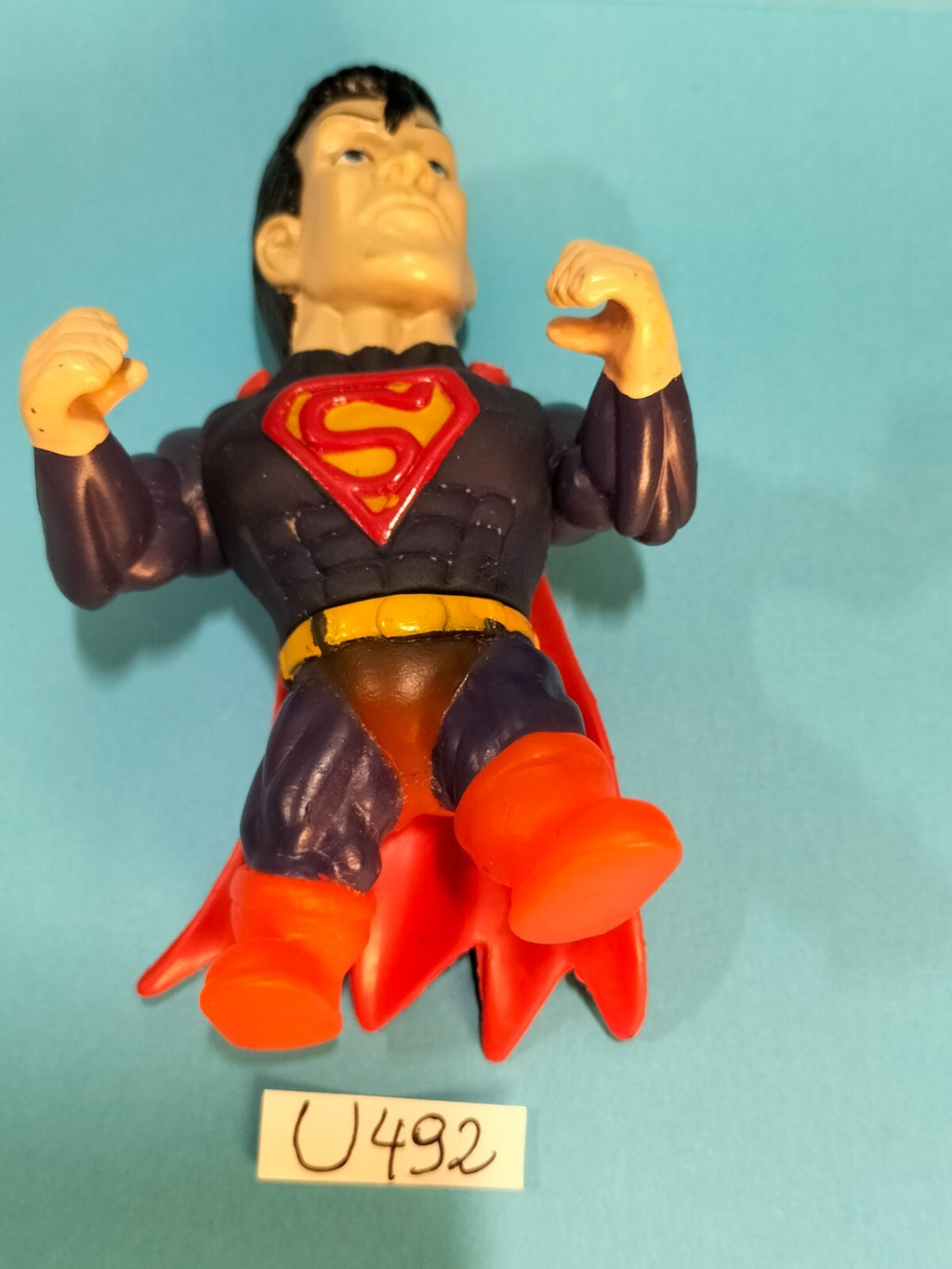 Figurine U492: Squeaky Toy Superhero Superman 10cm Rare DC Comics
