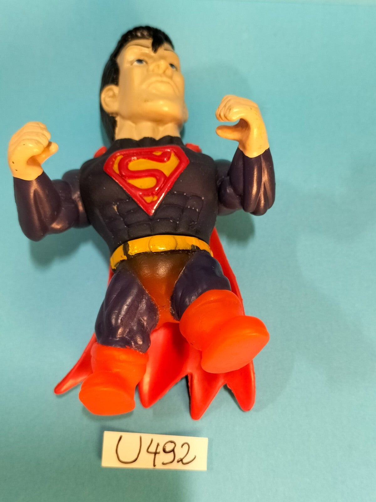 Figurine U492: Squeaky Toy Superhero Superman 10cm Rare DC Comics