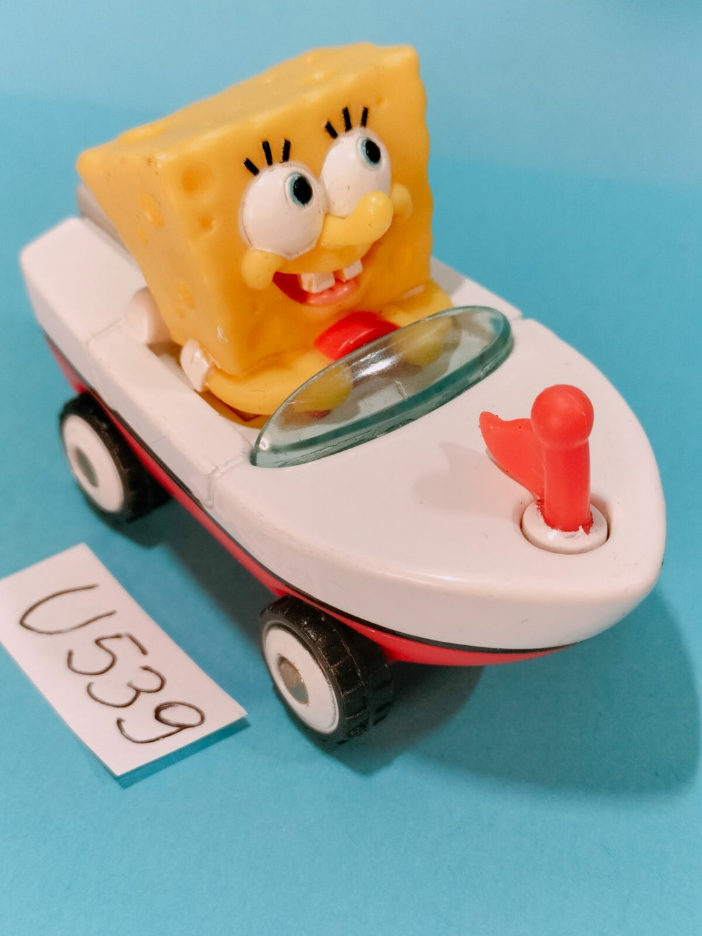 Figurine U539: SpongeBob SquarePants on a boat 2004 Mattel Viacom 4.5x7cm