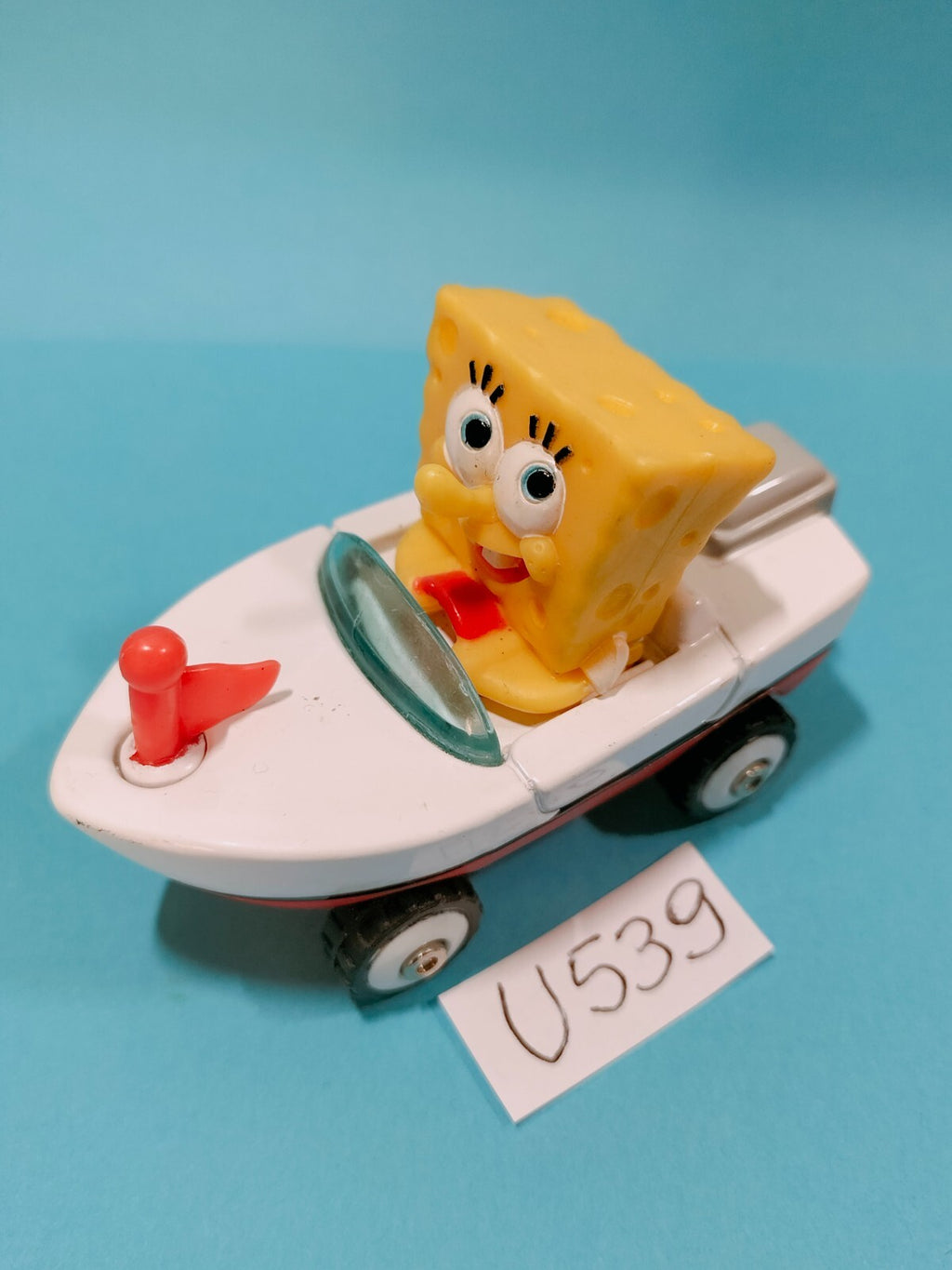 Figurine U539: SpongeBob SquarePants on a boat 2004 Mattel Viacom 4.5x7cm