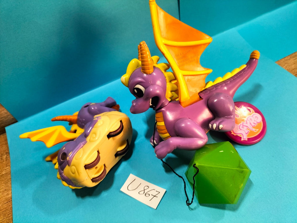 Lot U867: 2 Dragon Spyro figurines 10-12 cm Taco Bell...