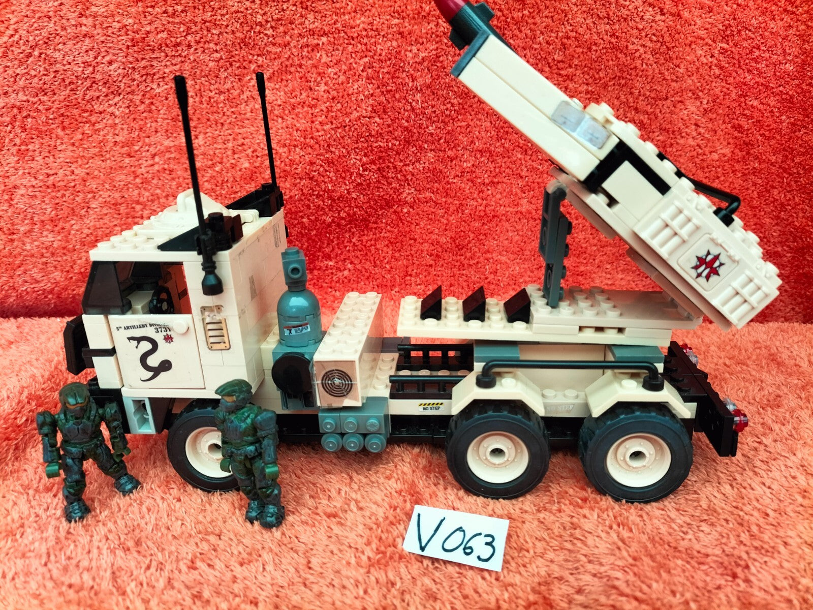 Lot V063: Mega Bloks Pro Builder Missile Launcher War Truck 3731 (rare)