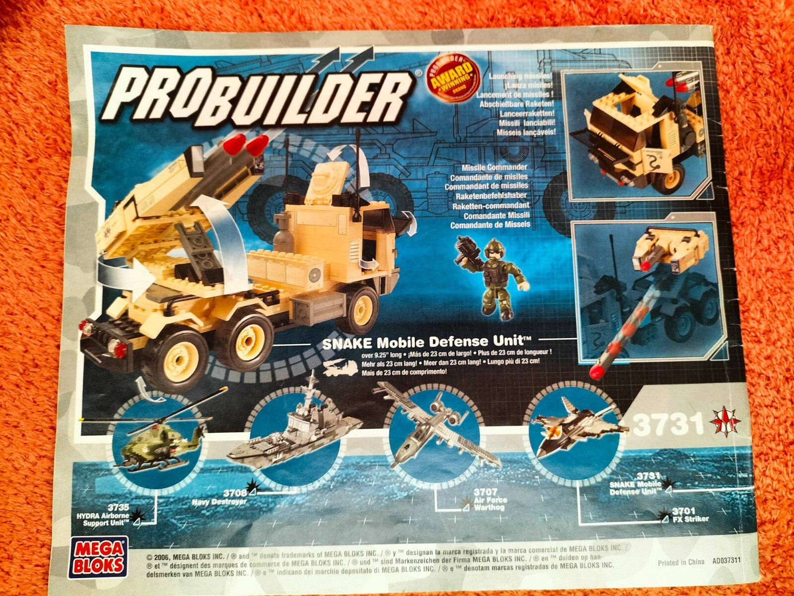 Lot V063: Mega Bloks Pro Builder Missile Launcher War Truck 3731 (rare)