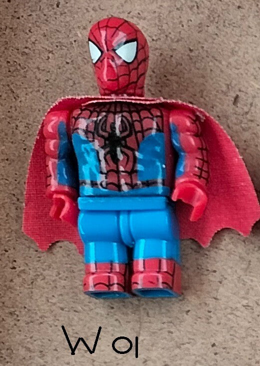 Figure W01: Spider-Man (with cape) Mega Bloks (compatible with LEGO) Marvel