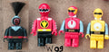 W09 Figures: 4 Power Rangers Mega Bloks characters (compatible with Lego)