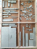 Lot V082: 1270g of light grey Mega Bloks loose pieces compatible with Lego