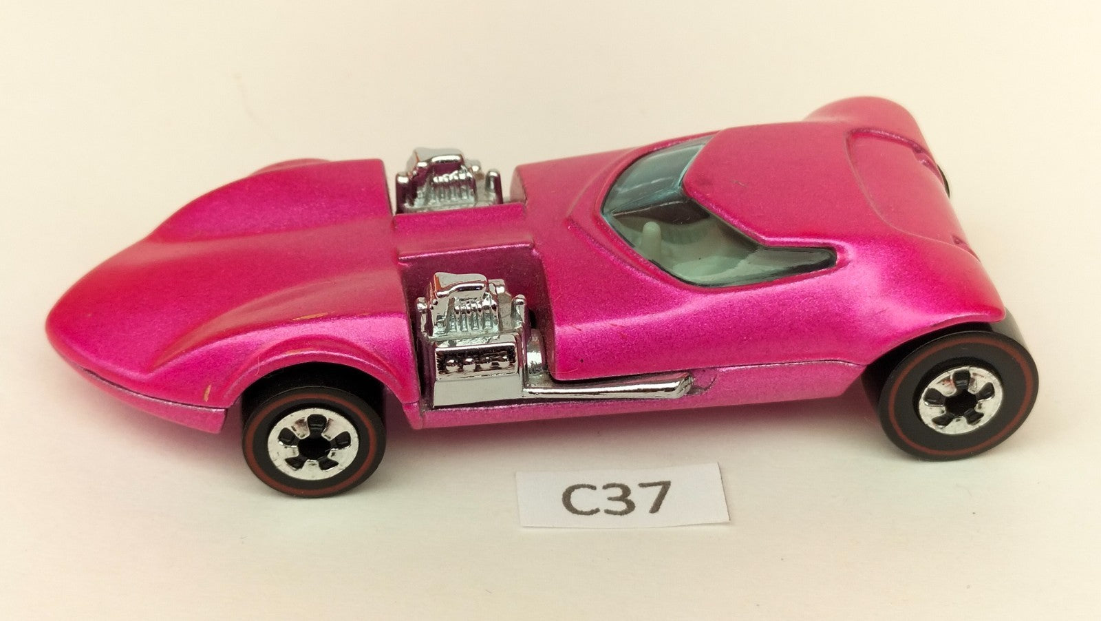 Car C37 Hot Wheels Twinmill REDLINE Vintage 25 Anniversary 1969 Magenta pink