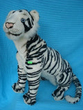 Plush toy no. I80: White Tiger sitting 45x45cm