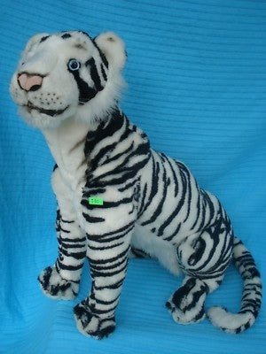 Plush toy no. I80: White Tiger sitting 45x45cm