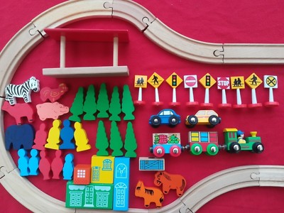 Lot No. A01 Imaginarium Railway wooden train and car set, 150 cm x 100 cm