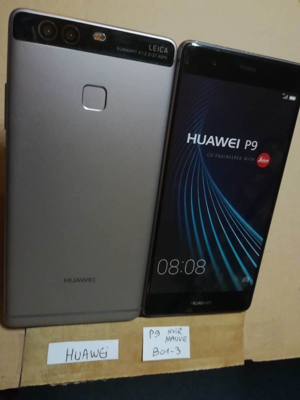 Dummy mobile phone (smartphone #B01-3): HUAWEI P9 black + mauve
