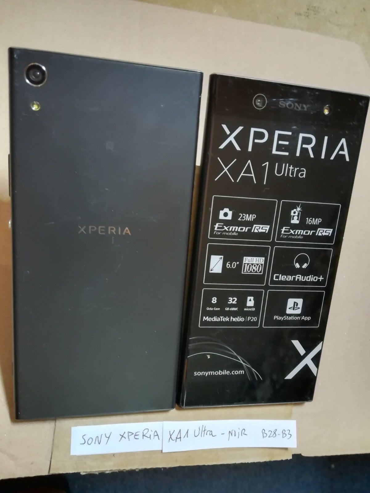 Dummy mobile phone/smartphone No. B28-B3: Sony Xperia XA1 Ultra black