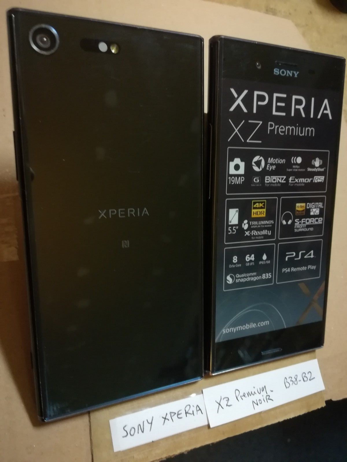 DUMMY CELL PHONE dummy smartphone N°B38-B2:SONY XPERIA XZ Premium black