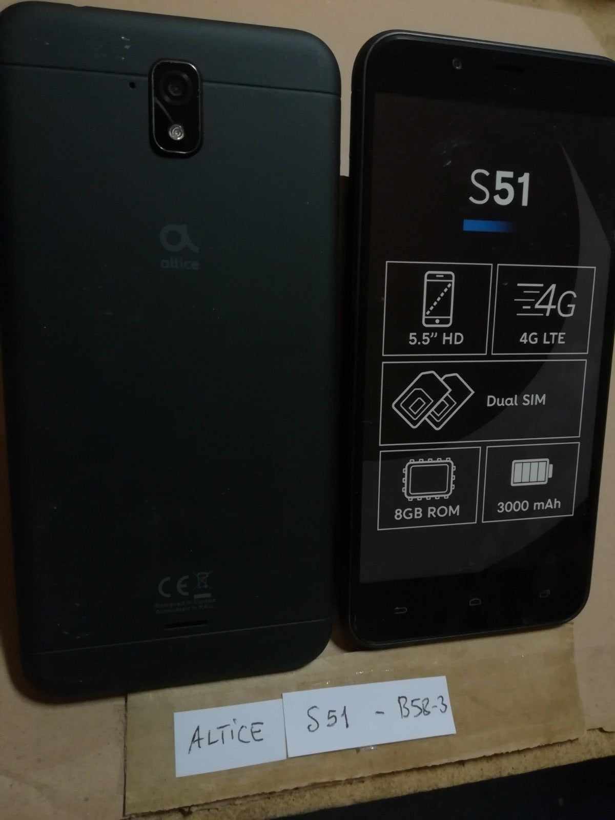 Dummy mobile phone/smartphone No. B58-3: ALTICE S51 black