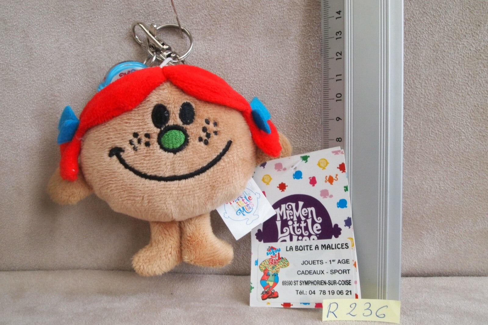 Plush toy #R236: Miss Chipie keychain - Mr. Men &amp; Little Miss