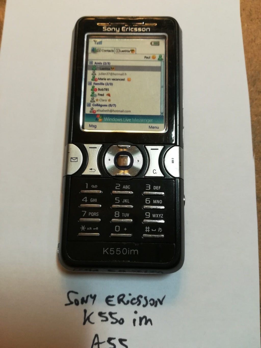 DUMMY CELL PHONE N°A55: SONY ERICSSON K550im