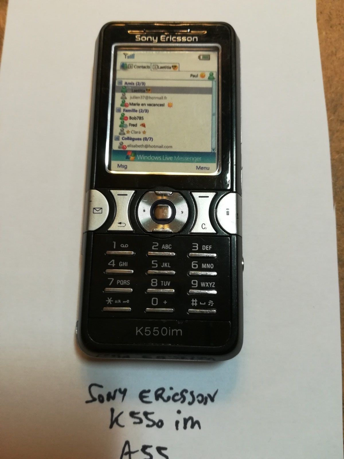 DUMMY CELL PHONE N°A55: SONY ERICSSON K550im