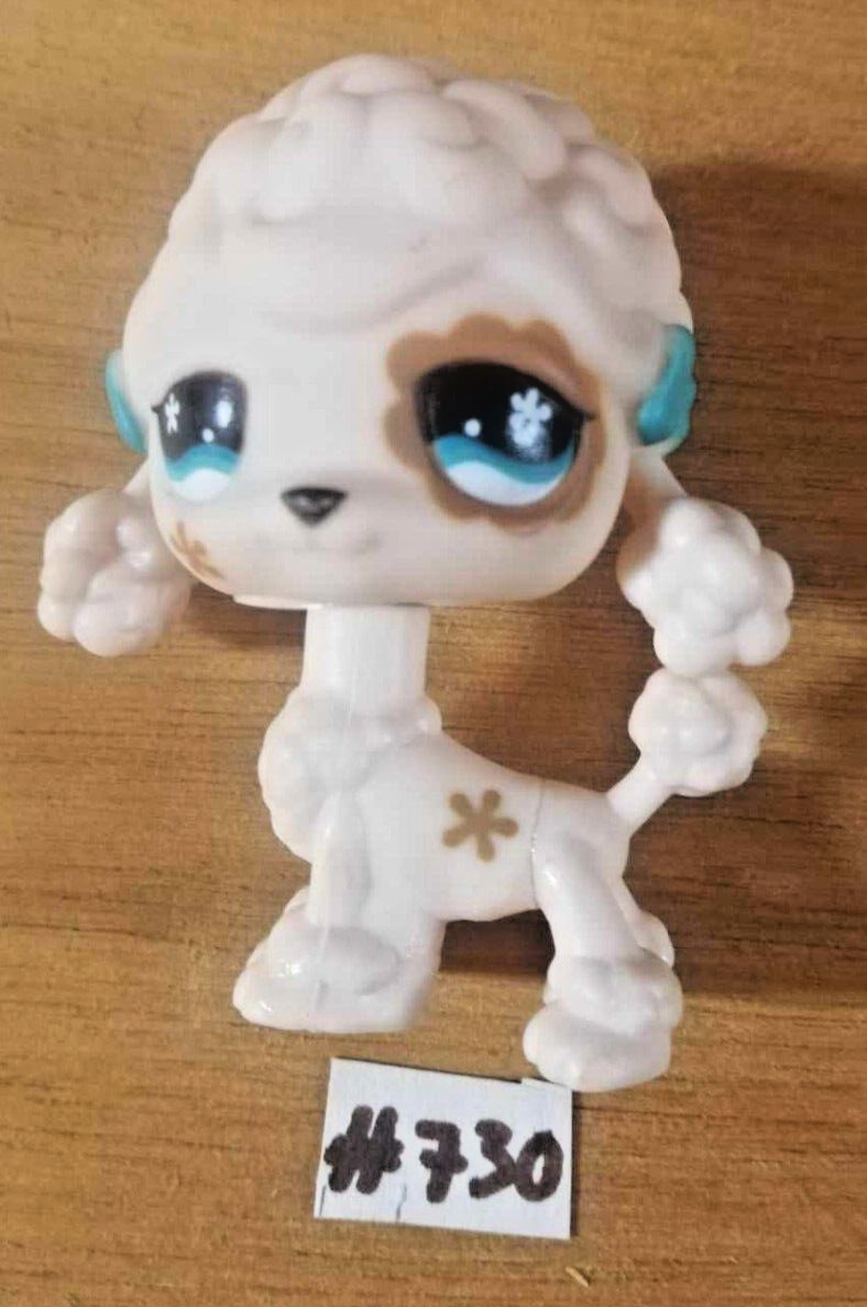 LITTLEST PETSHOP figurine: Poodle dog #730 (poodle dog)