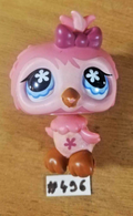 LITTLEST PETSHOP Figurine: PINK OWL #496