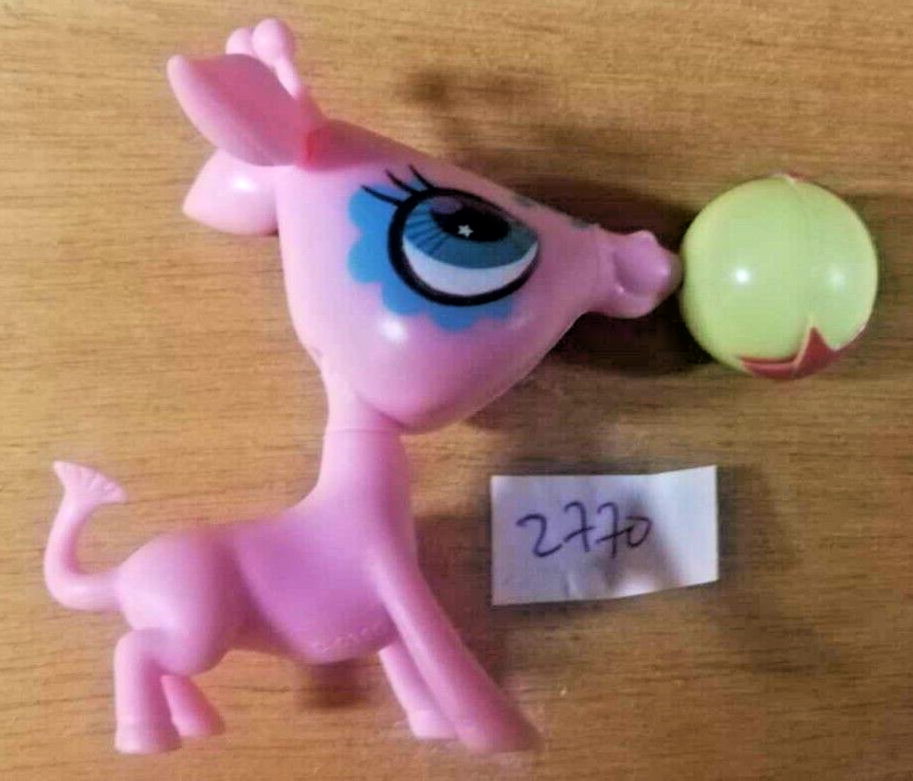 LITTLEST PETSHOP figurine: PINK GIRAFFE #2770 (pink giraffe)