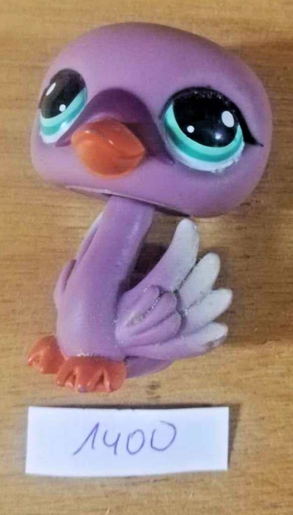 LITTLEST PETSHOP figurine: SWAN #1400 (purple swan)